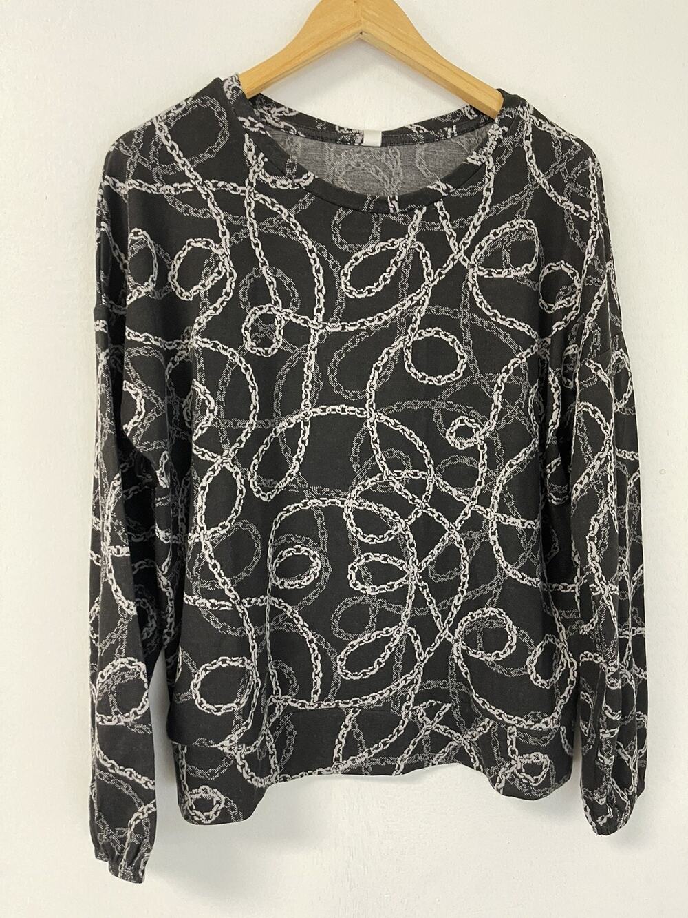 Soyaconcept Sweater Womens Medium Paisley Black Geometric Pullover Sweatshirt N6